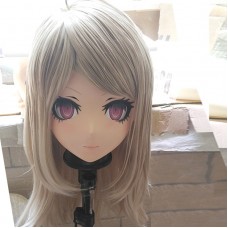 (KM264)Female/Girl Resin 3/4 Head Japanese Cartoon Character Akamatsu Kaede Cosplay Crossdress Kigurumi Mask 
